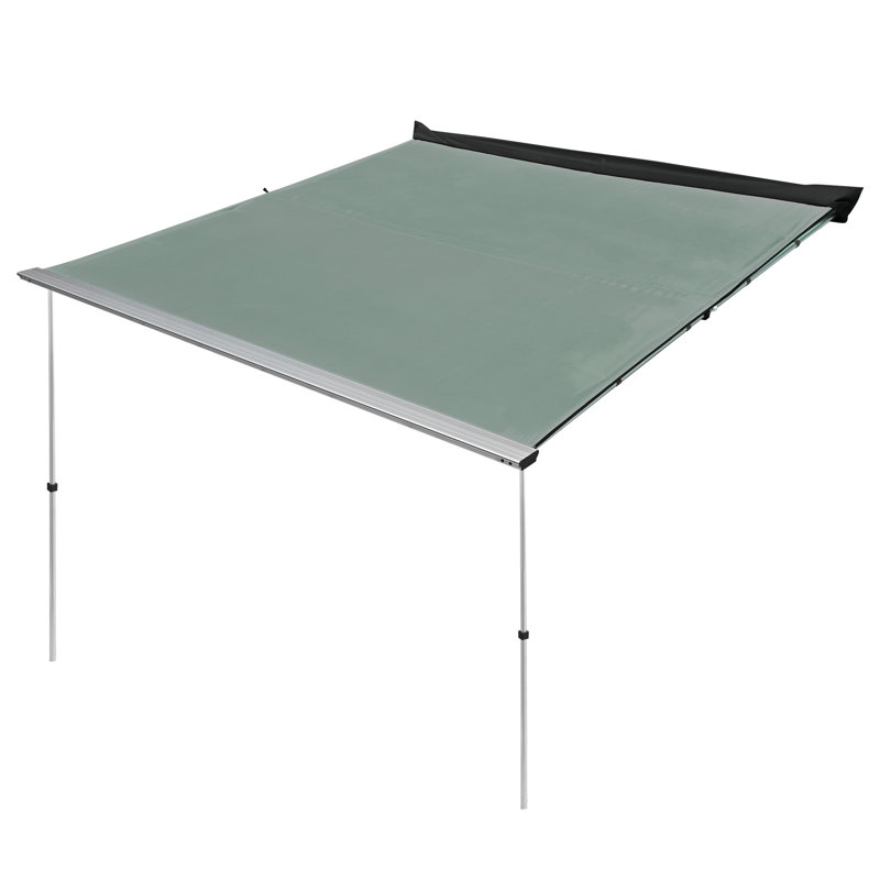 Auvent latéral escamotable manuel avec gris Yescom, H 98,43 po x l 91,54 po x P 86,61 po, gris
