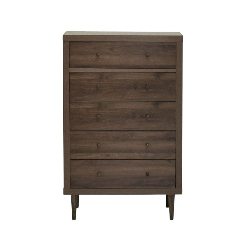 Commode 5 tiroirs Moshe, Brun