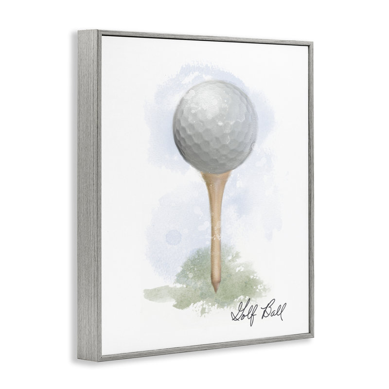 «Soft Pastel Golf on Tee», dessin de Matthew Piotrowicz, Estampe numérique Farmhouse, H 20 po x l 16 po