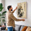 Contemplative Sunflower Japandi - Wrapped Canvas-1095825410-1095825420