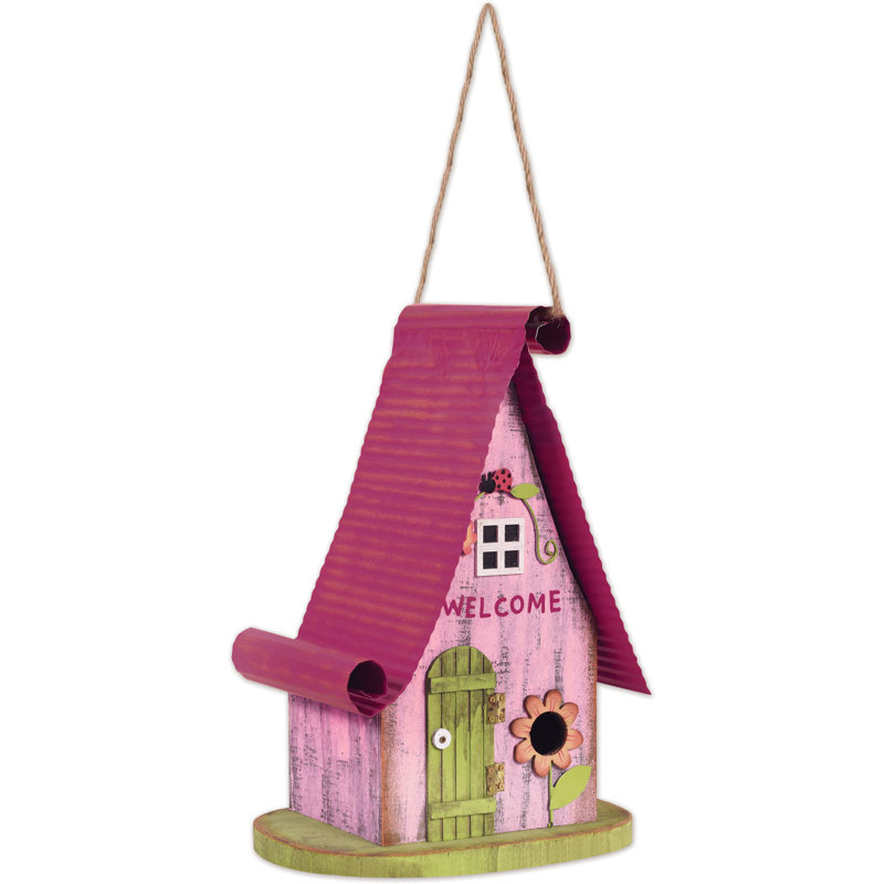 Lonergan 13'' H x 9.5'' W x 5.9'' D Hanging Birdhouse