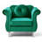 Hollywood Velvet Swivel Armchair-1524515539