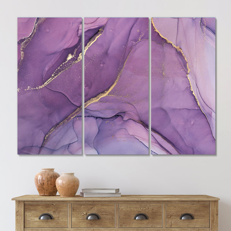 «Mauve», impression d'art sur toile moderne, H 32 po x l 48 po x P 1 po