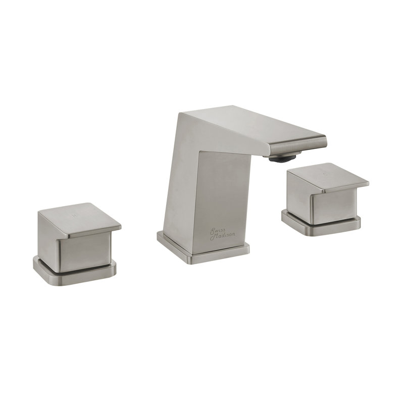 Carre 8 in. Widespread, 2-Handle, Bathroom Faucet, Brushed Nickel