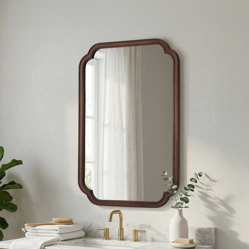 Miroir mural Ali, 36 po x 24 po, Noyer, 1