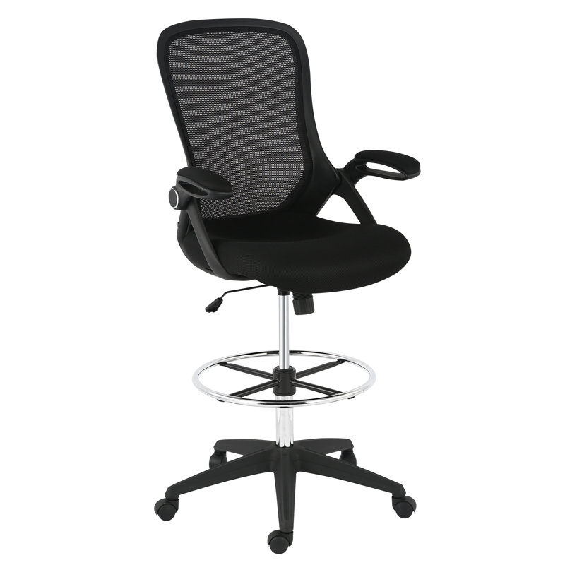 Chaise de dessinateur en filet Labounty, Noir