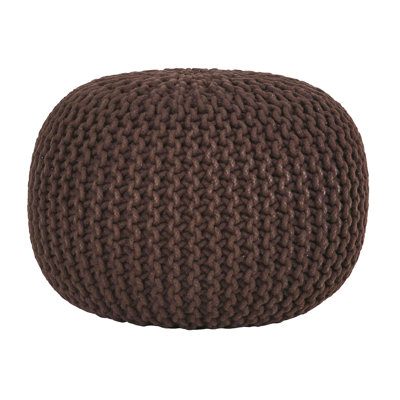 Aphra 55cm Wide Round Solid Colour Pouffe Ottoman