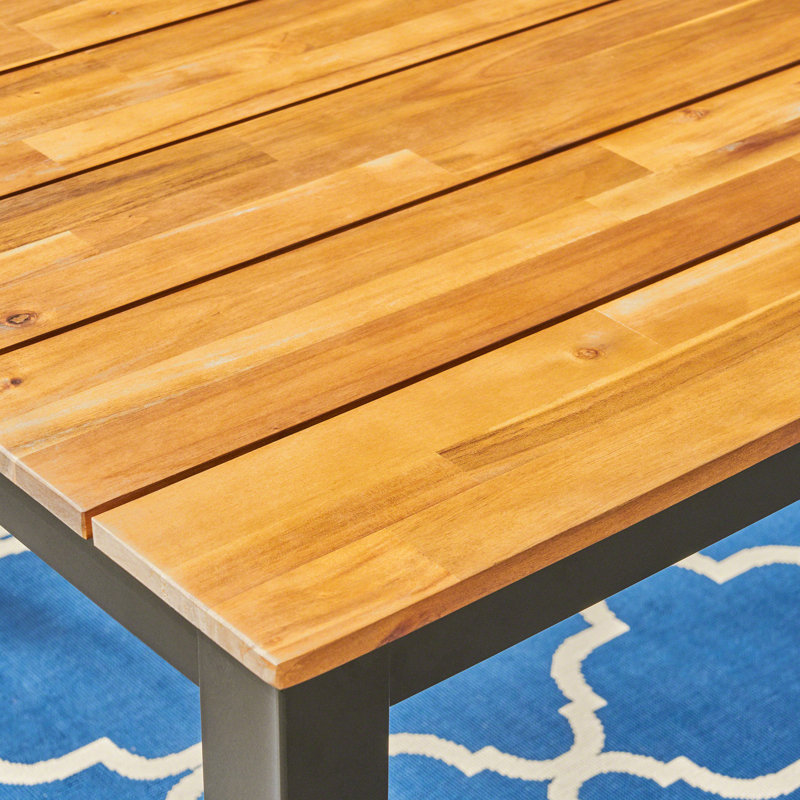 Fashionable Wood Outdoor Table With Iron Construction, 70.15" X 34" 30 And Console Table, Deep Wide 30" H