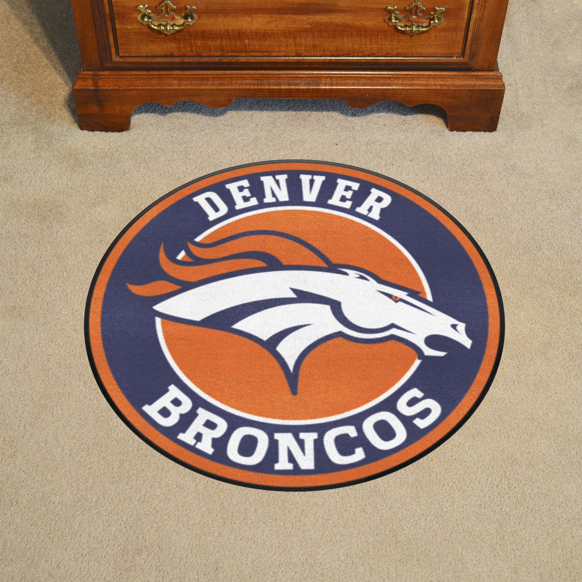 Denver Broncos Carpet Tiles - NFL Carpet Squares - Denver Broncos NFL 18 x  18 Carpet Tiles