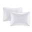Couvre-lit blanc 3 pièces très grand / très grand - microfibre réversible, rembourré, charmant, lavable à la machine, rembourrage à 100%, douillet