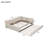 Upholstered Platform Bed with USB and Twin Size Trundle-2136490830