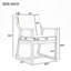 Ensemble de 2 fauteuils d'extérieur en bois avec coussins amovibles pour patio-1410914672