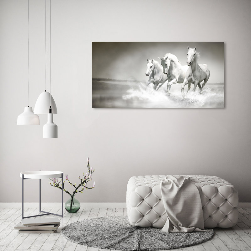 White Horses - Wrapped Canvas Print