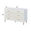 Commode blanche, champagne et or Myles