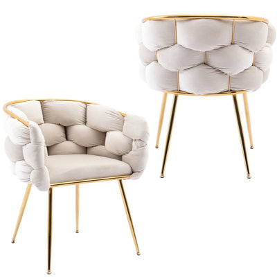 Chaise moderne en velours, décoration de chambre à coucher avec touche de confort, l 22,58 po x P 29,45 po H 28,76 po, chaise d'appoint de luxe 17,93 lb pour une maison élégante - ajoute élégance et confort