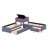 L-Shaped Upholstered Platform Bed With Trundle And Two Drawers Linked With Desk