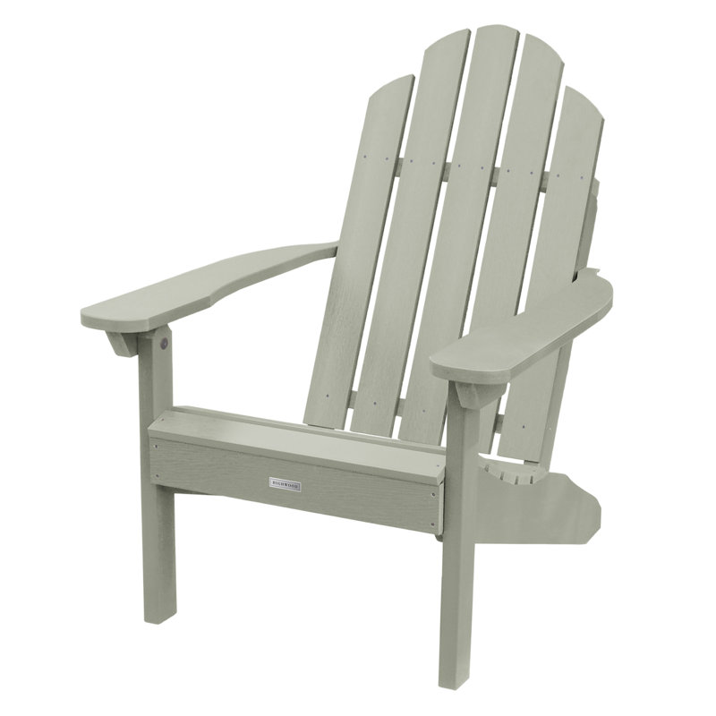 Anette Plastic Folding Adirondack Chair with Table, Eucalyptus