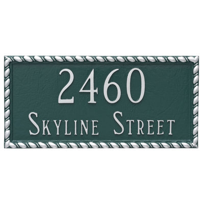 Plaque d’adresse murale sur 2 lignes franklin