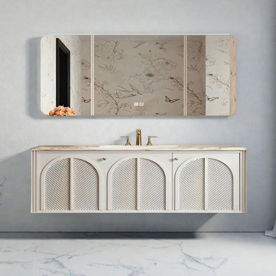 French retro style rest room bathroom cabinet