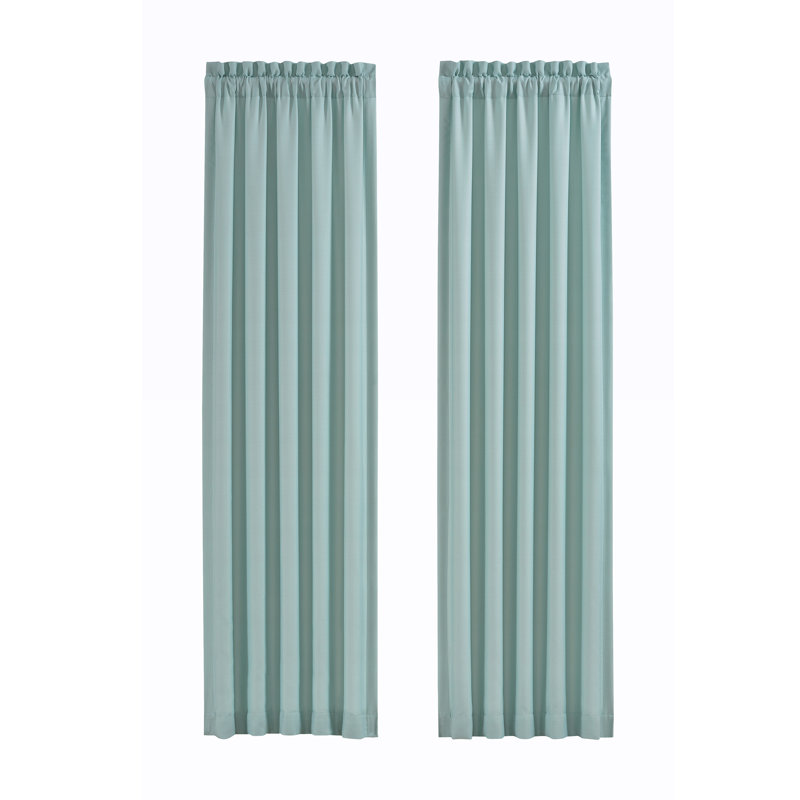 Paire de panneaux de fenêtre Water's Edge, Turquoise