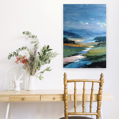 Paysage marin contemporain, art mural