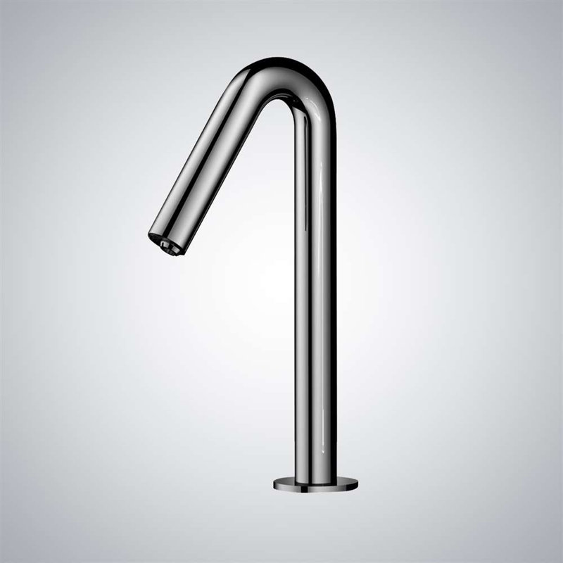 Robinet commercial commercial à capteur sans contact, hygiénique et moderne pour les toilettes, Chrome chrome