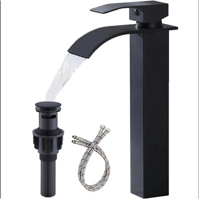Robinet de salle de bain vasque un trou noir mat