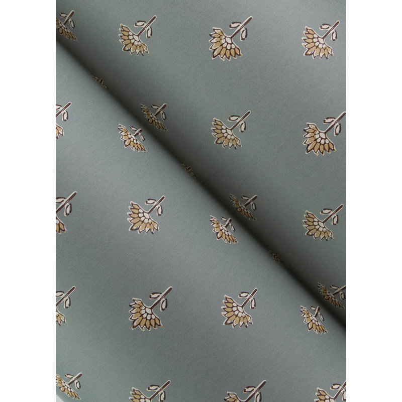 Papier peint floral Surdiva, Bleu clair