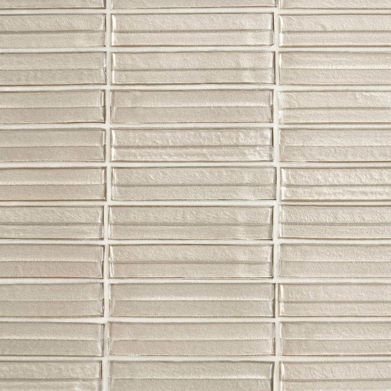 Maya Stacked 12x12 Polished Glass Mosaic Tile, Stacked Dawn