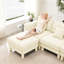 Beige moderne avec rembourrage incurvé et doux pour la détente