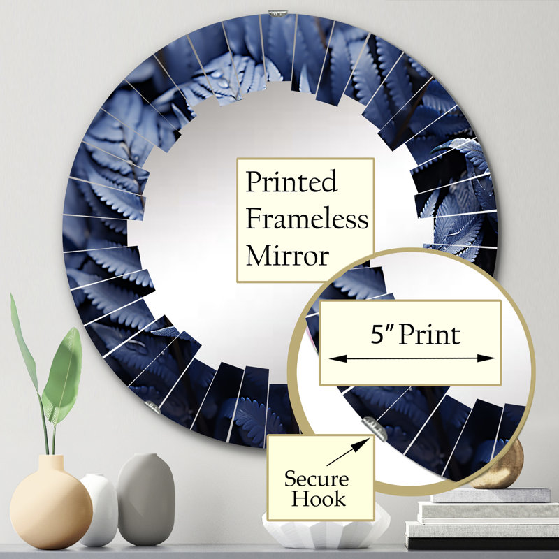 Delassite - Miroir mural moderne rond, 24 po x 24 po