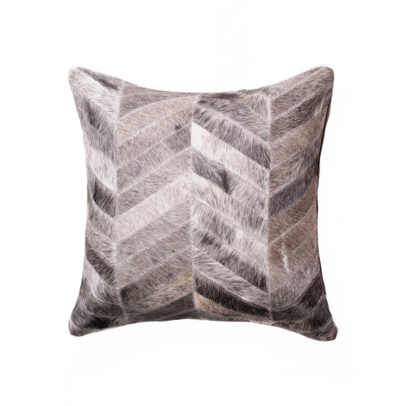 Chevron Throw Pillow, Gray