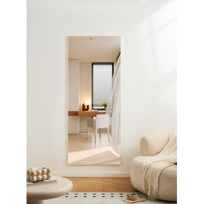Full Body Mirror for Living Room Bedroom Cloakroom Wall-mounted round-angle dressing mirror  Aviation grade aluminum
