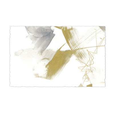 Gold & Grey Exploration IV by Jennifer Goldberger - Painting on Canvas