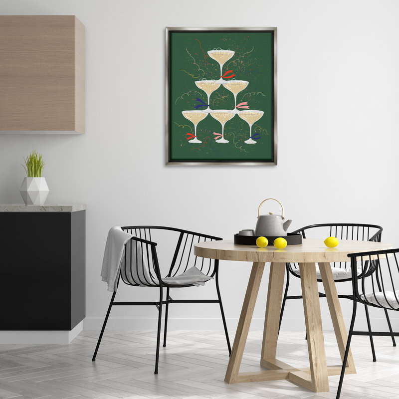  "Celebration Drinks Tower", art mural sur toile flottante par Kristina Hultkrantz, H 31 po x l 25 po