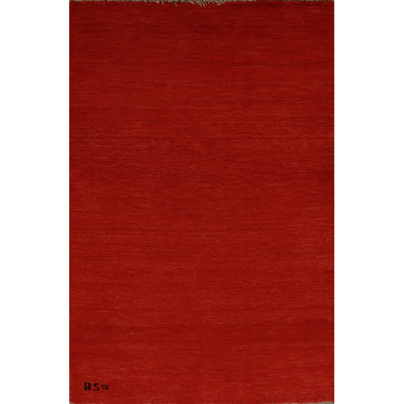 Tapis rouge rouge moderne Gabbeh