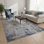 Tapis paillasson abstrait argent / bleu MARFI Collection