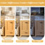 Meuble-lavabo moderne en bois avec rangement double, tablettes réglables
