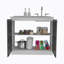 Évier utilitaire Napoles avec armoire, une tablette, armoire double porte - chêne blanc / chêne fumé