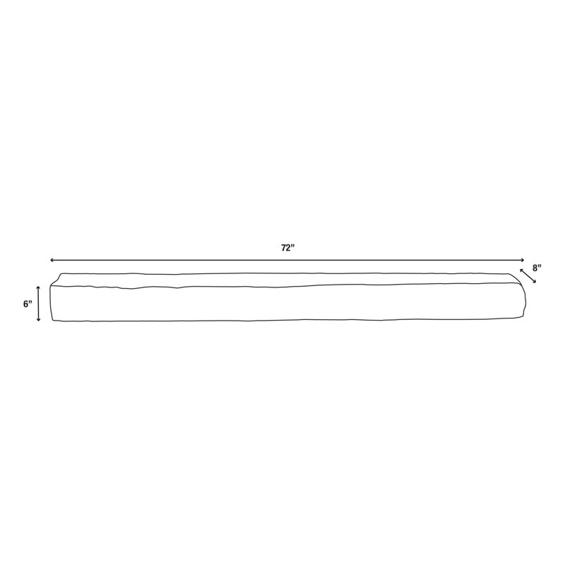 Inspiration Cumberland Non-Combustible Mantel Shelf, 72", River Rock