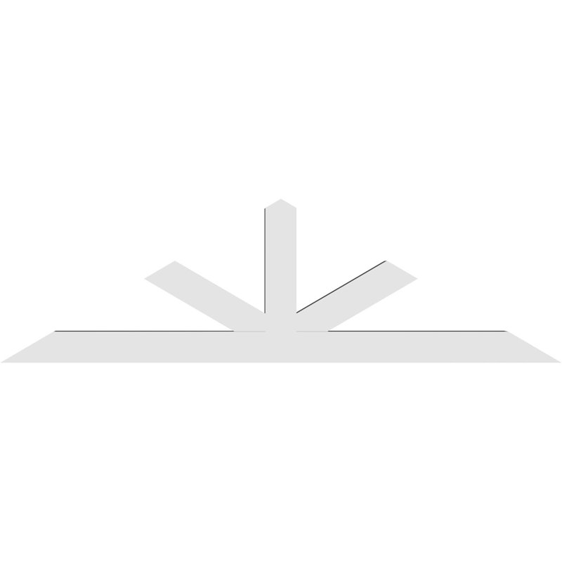 Support à pignon Saratoga, H 21 po x l 72 po (pas 7/12), P 4 po x F 4 po, PVC