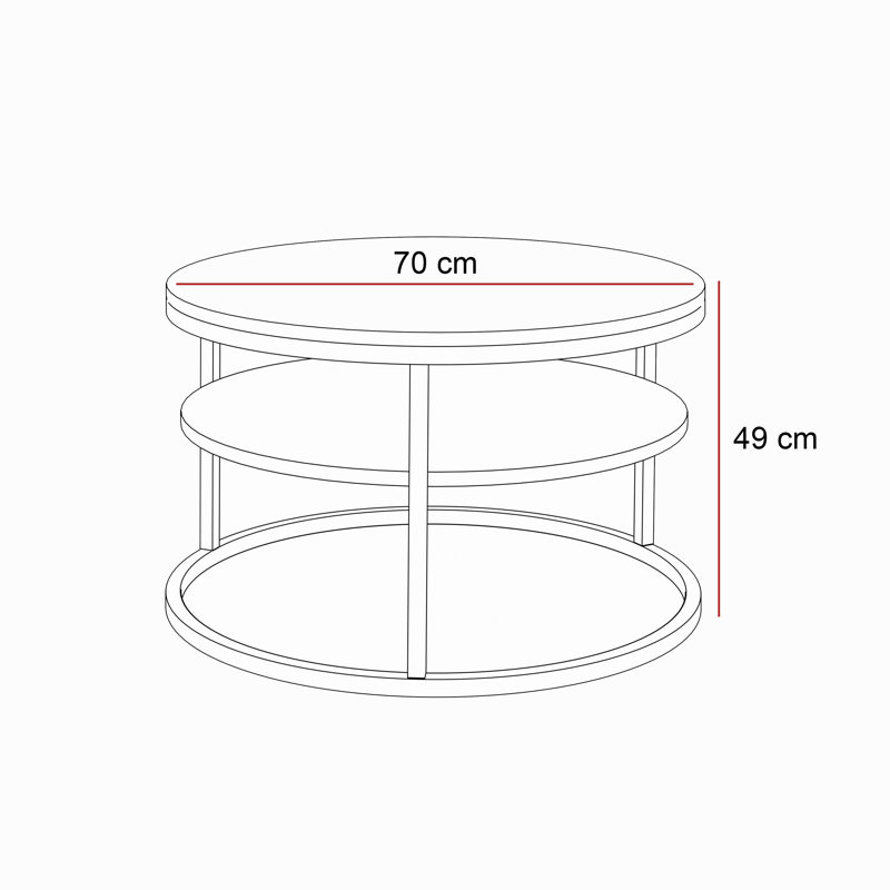 Guarascio Coffee Table with Storage, White, Artisan,  49" H x 70" L x 70" W