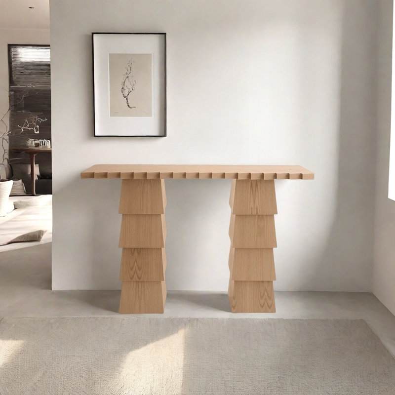 Console de style champêtre, H 33,46 po x l 47,24 po x P 13,78 po