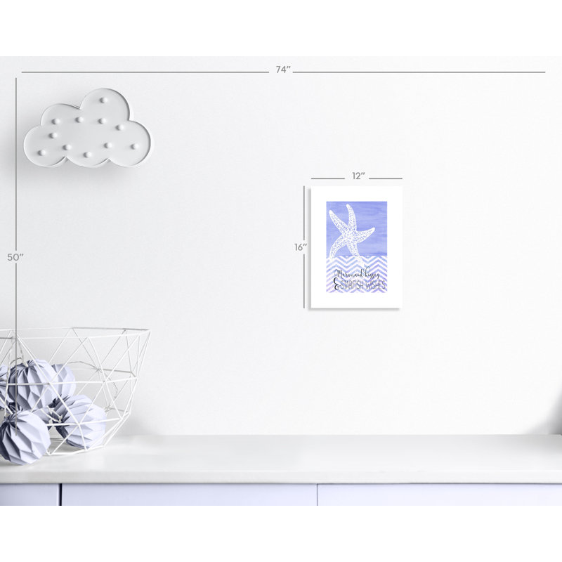 Adhésif décoratif «Mermaid Kisses», H 16 po x l 12 po x P 1 po, Papier