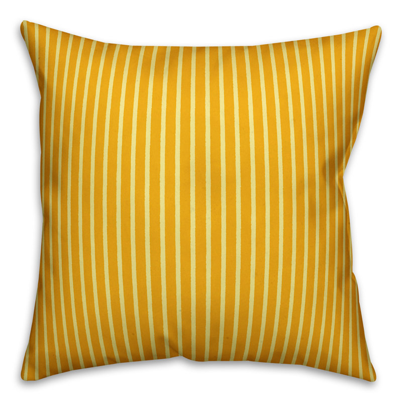Housse de coussin Stripes, 20 po x 20 po, Jaune