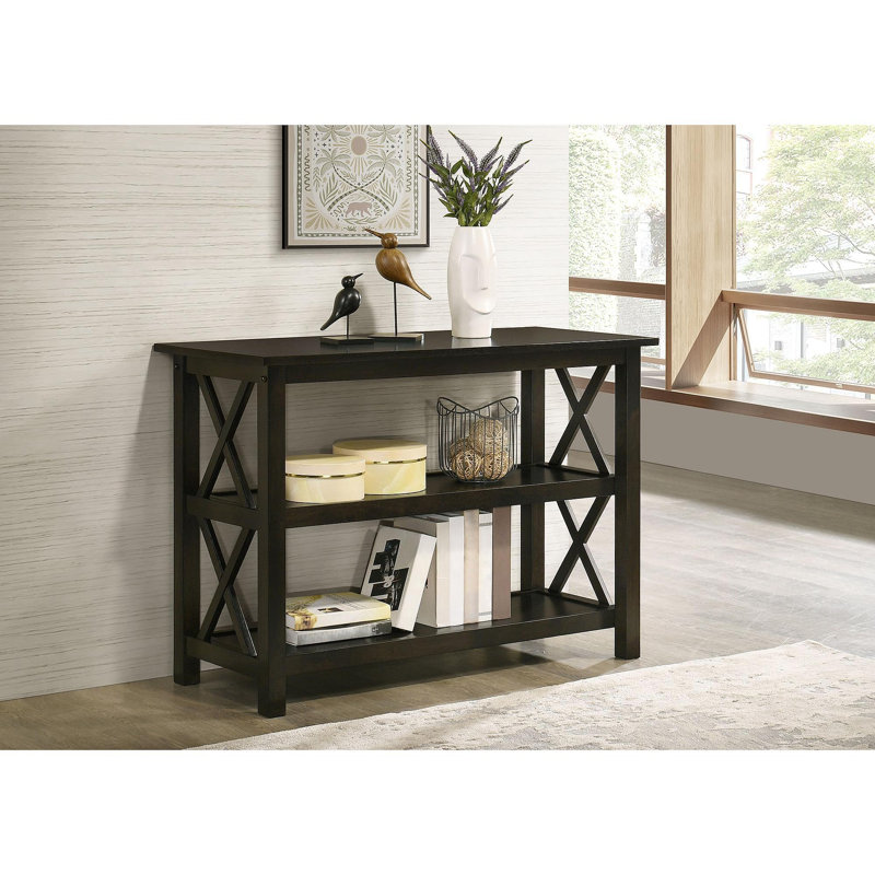 Console Deep Merlot avec 2 tablettes