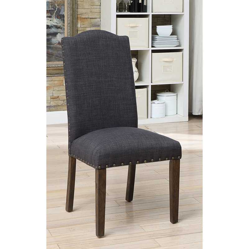 Chaise Parsons rembourrée Auttenberg, Gris foncé