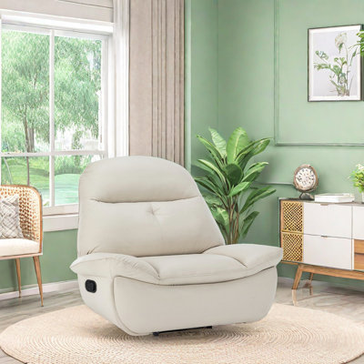 Surish Faux Leather Swivel Recliner
