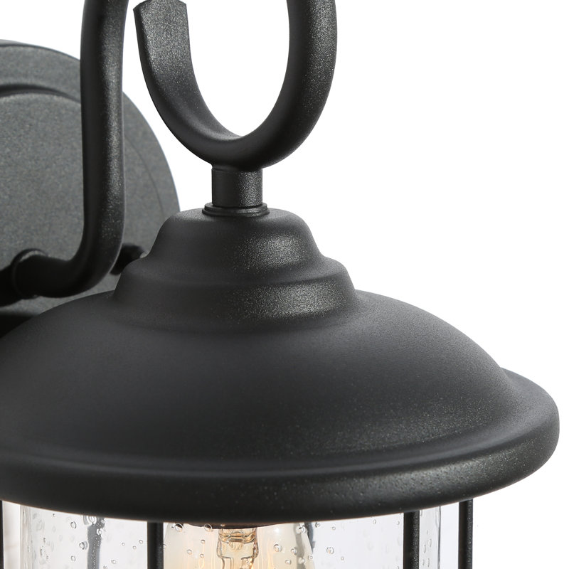 Lanterne murale d'extérieur noire H 12 po