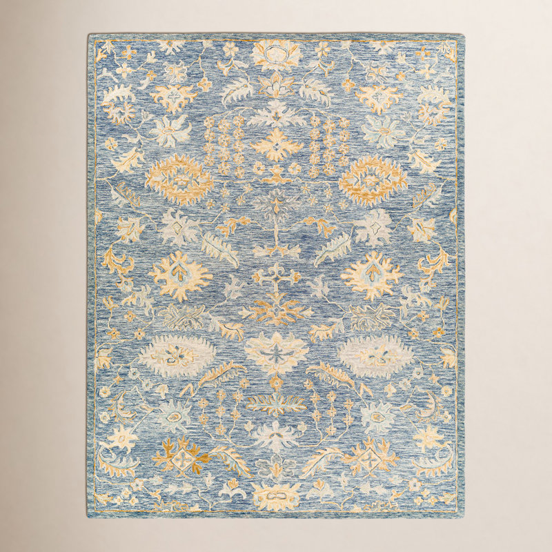 Conroe Wool Floral Indoor Rug, Rectangle 2' x 3'